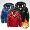 Outdoor Casual DownParkas Coat Oversize Plus Velvet Thick  Brand Keep Warm Winter Men's Black Red Padded Oversized Jacket