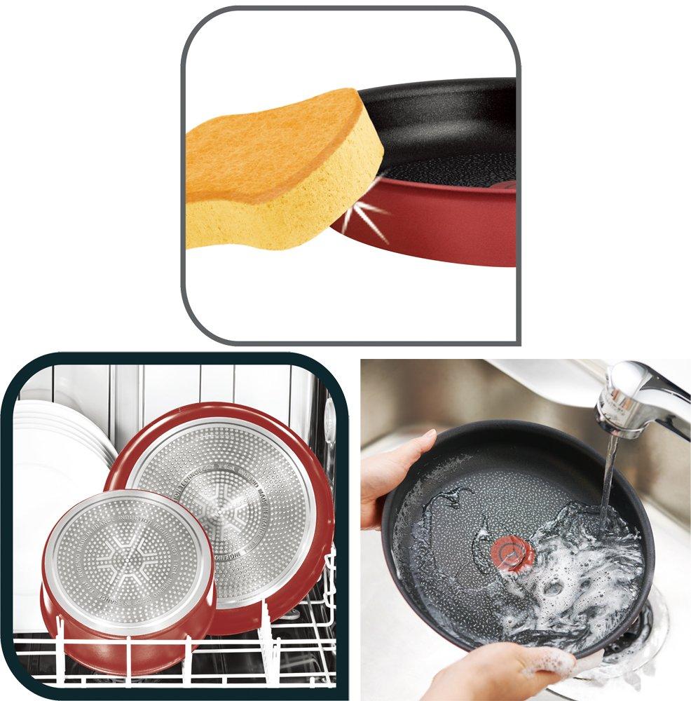 T-fal Ingenio Neo Ruby Excellence Frying Pan, 22cm, with Detachable Handle, Induction Compatible, L66303, 2016 Model