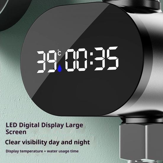 Duschtemperaturmesser Präziser Wassertemperatur-Überwachungstester mit LED-Badethermometer Sicherheitsanzeige Wasserkraft Wasserdicht