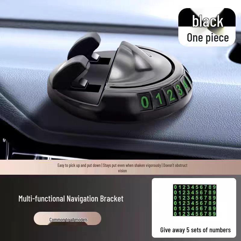 

2026 Car Phone Navigation High-Temp Resistant Rotatable Bracket and Parking Sign Console Ornament