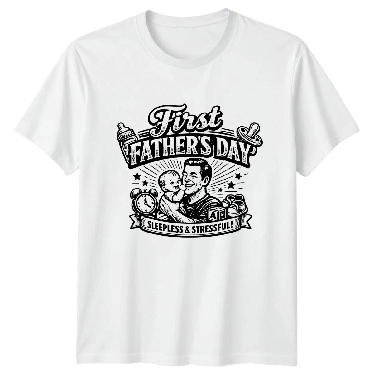 First Fathers Day Sleepless And Mens T-Shirt New Dad Fatherhood S