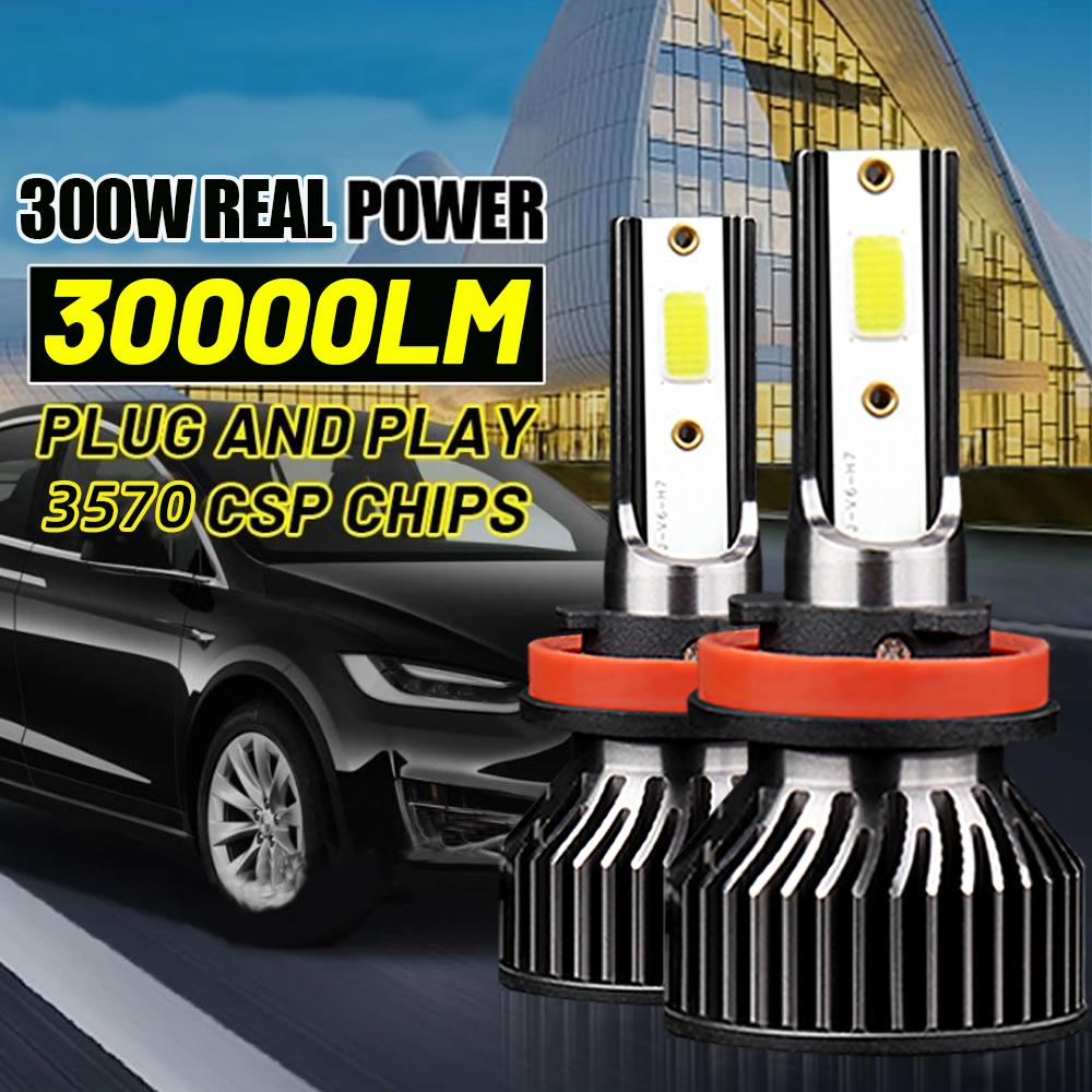 

12V H4 H7 H11 9005 HB3 9006 HB4 9004 9007 LED Headlight Bulbs 300W High Power Auto Headlamp Bulbs 6000K Car Fog Lamps H1