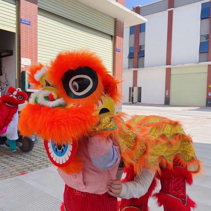 Children's Red Foshan Southern Lion Dance Sets