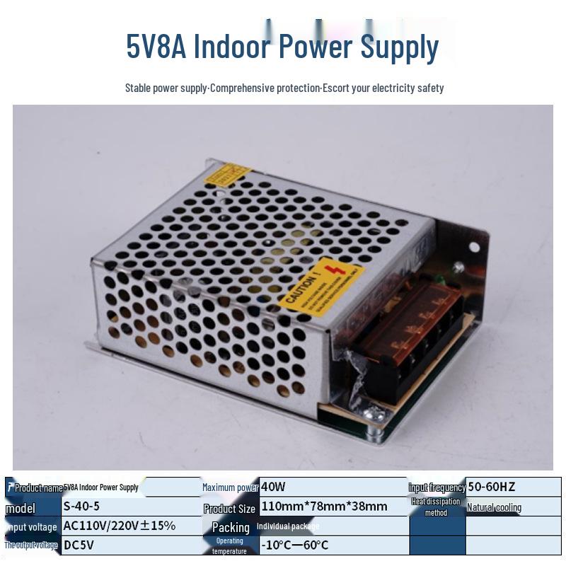 220V To 12V/24V/5V DC Power Supply for LED Strip Lights - 5A/10A/30A, 60W Transformer