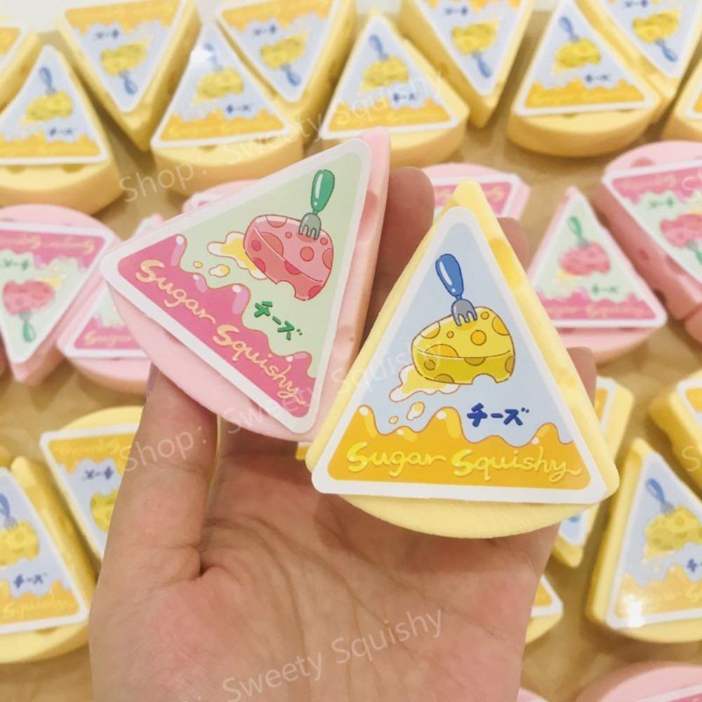 Squishy Simulated Cheese Bread Squeeze Toy Soft Stress Relief Slow Rising Sensory Fidget for Anxiety ADHD Autism Gifts for Kids