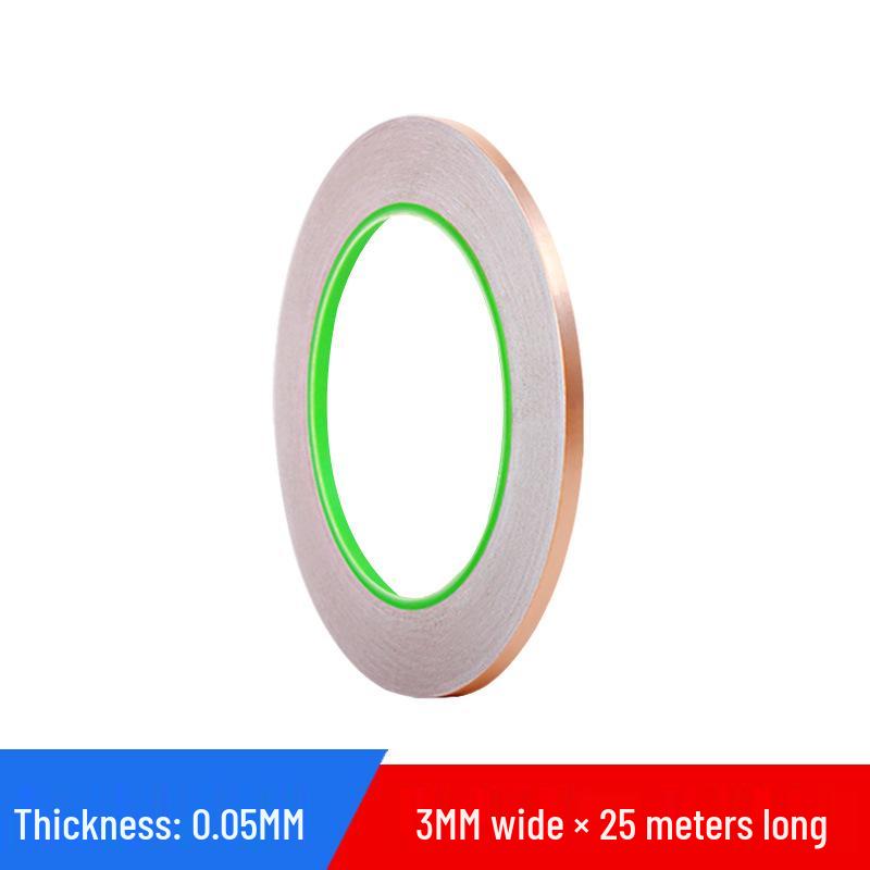 Double-Sided Conductive Copper Tape for Shielding, DIY Circuit Mods, Heat Dissipation, and Temperature Resistance