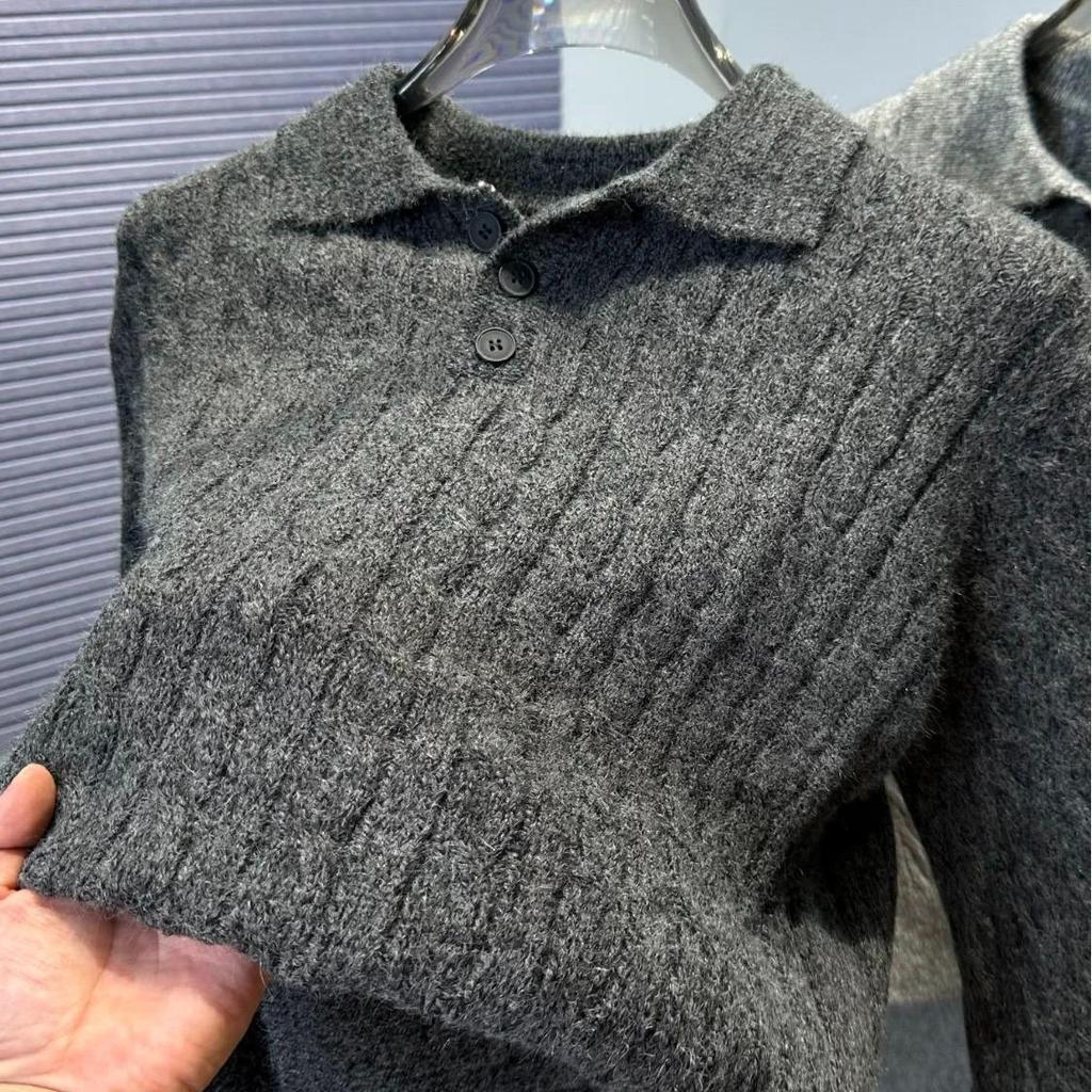 Men's Trendy Korean Cable Knit Collared Polo Sweater – Versatile Autumn/Winter Fashion