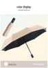 Automatic Dual-Use Folding Sunshade & Rain Umbrella with Black Coating and Custom Logo Printing Capability