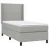 Maison Exclusive - Sommier à lattes de lit et matelas Gris clair 90x190 cm Tissu
