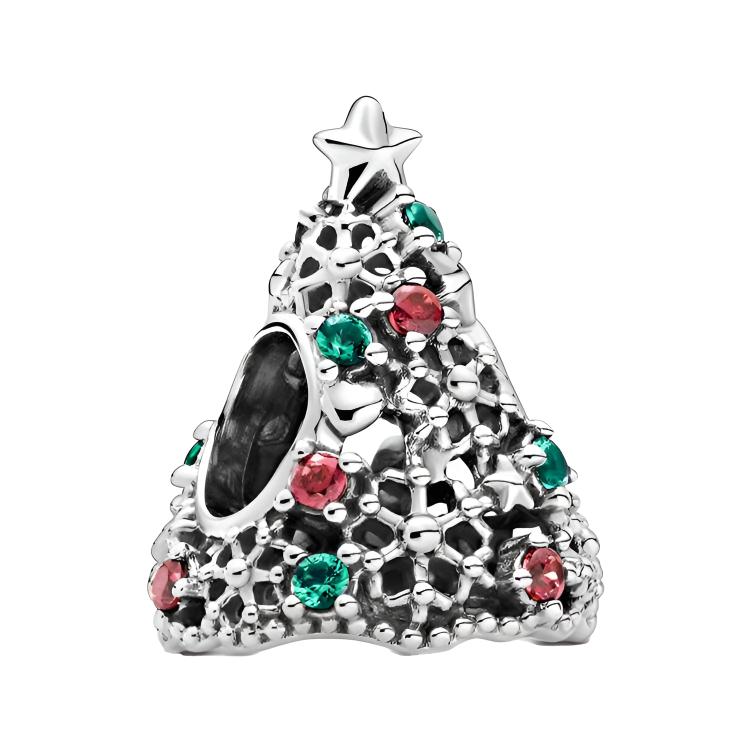 Pandora Twinkling Christmas Tree Charm Women Charms Silver 799226C01