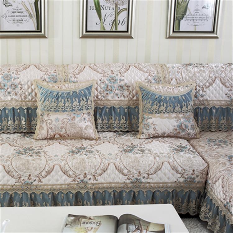 European-Style Fashionable Lace Jacquard Sofa Cushion Cushion Simple Modern Four Seasons Fabric Sofa Cover