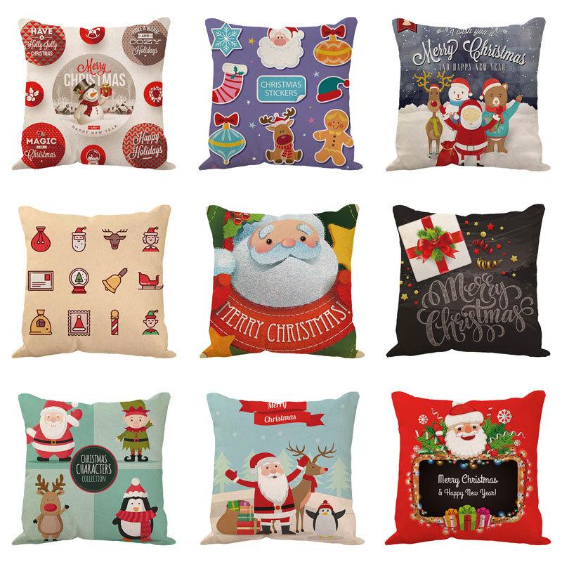 New Linen Christmas Pillows Linen Cushion Pillow Cover Pillow Pillow Car Pillow Sofa Pillow Cover