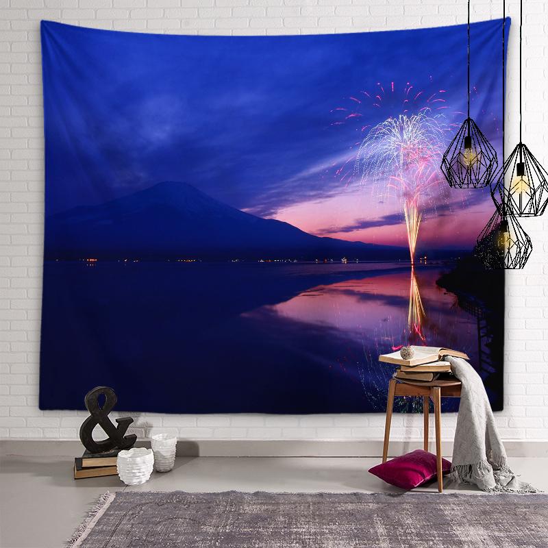 Beautiful Fireworks Tapestry Background Wall Art Tapestry Dormitory Room Beautiful Decoration Living Room Home Decoration