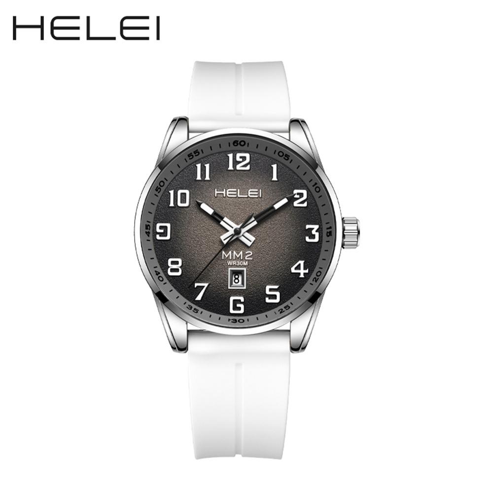 Mens Quartz Watch Large Dial Magnetic Silicone Strap, Luminous Hands Date, 30M Daily Waterproof Wrist Watches