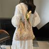 Lazy wind big bag women's new popular fashion knitted shoulder bag large capacity commuter tote bag