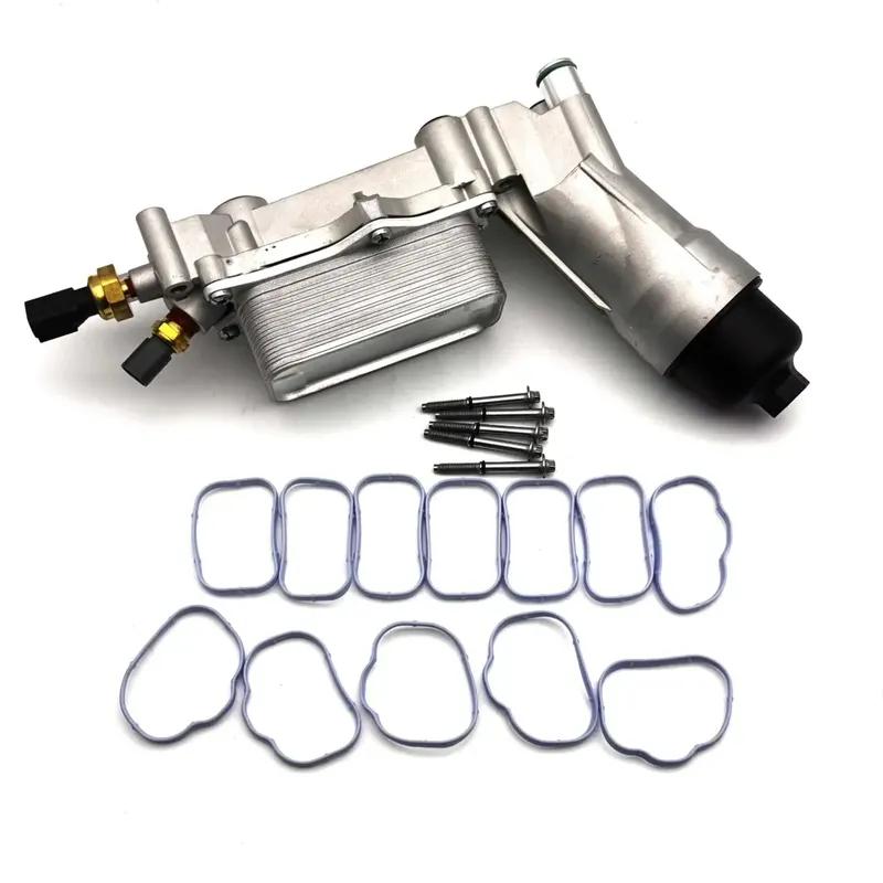 OE:68105583AF 68105583AA Aluminium Motorölfiltergehäuse Kühlersatz für Jeep Grand Cherokee Dodge Charger Journey Ram 3.6L V6