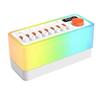 Slaapgeluidsmachine met 8 Kalmerende Natuurgeluiden Draagbare Bluetooth Speaker 12 Kleuren Sfeerlicht