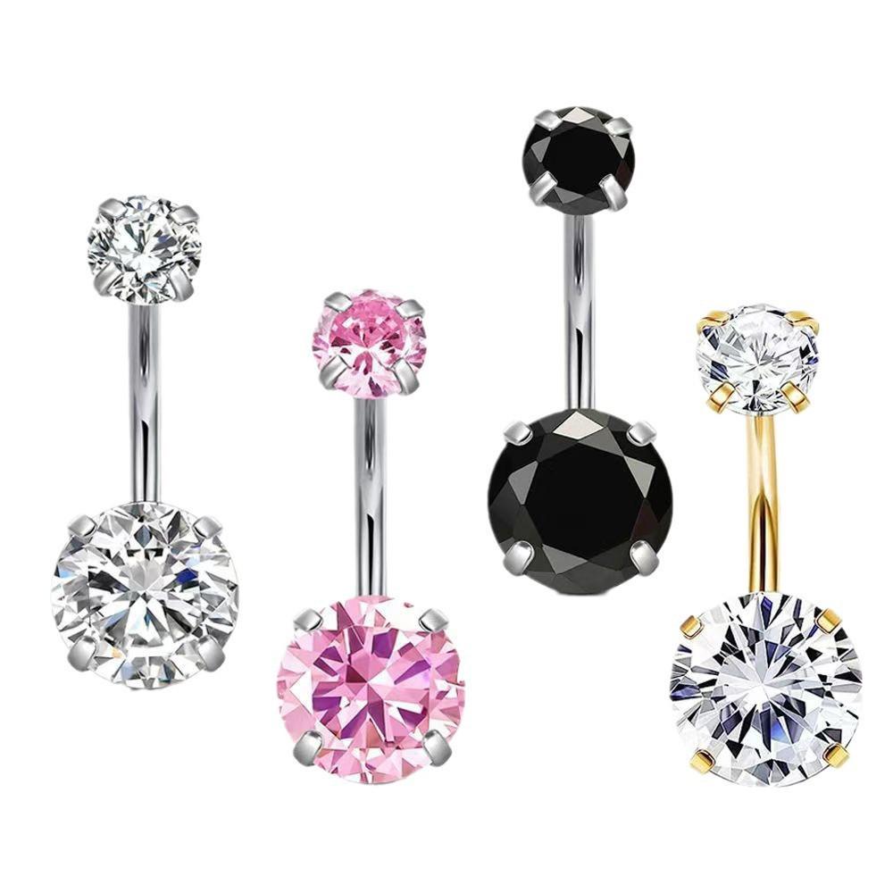 Titanová slitina G23 Dvojitý kroužek na pupík