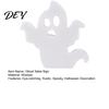 Halloween Ghost Table Decor Cute Wooden Sign, Spooky White Standing Rustic Wood Ornament Block Sign for Holiday Tiered Tray Centerpiece, Indoor