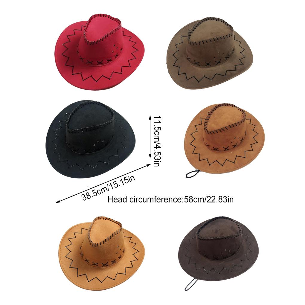 Kids Vintage Wide Brim Headwear Cap Western Cowboy Hat Boys Girls Cap Spring Summer Hat - Yellow