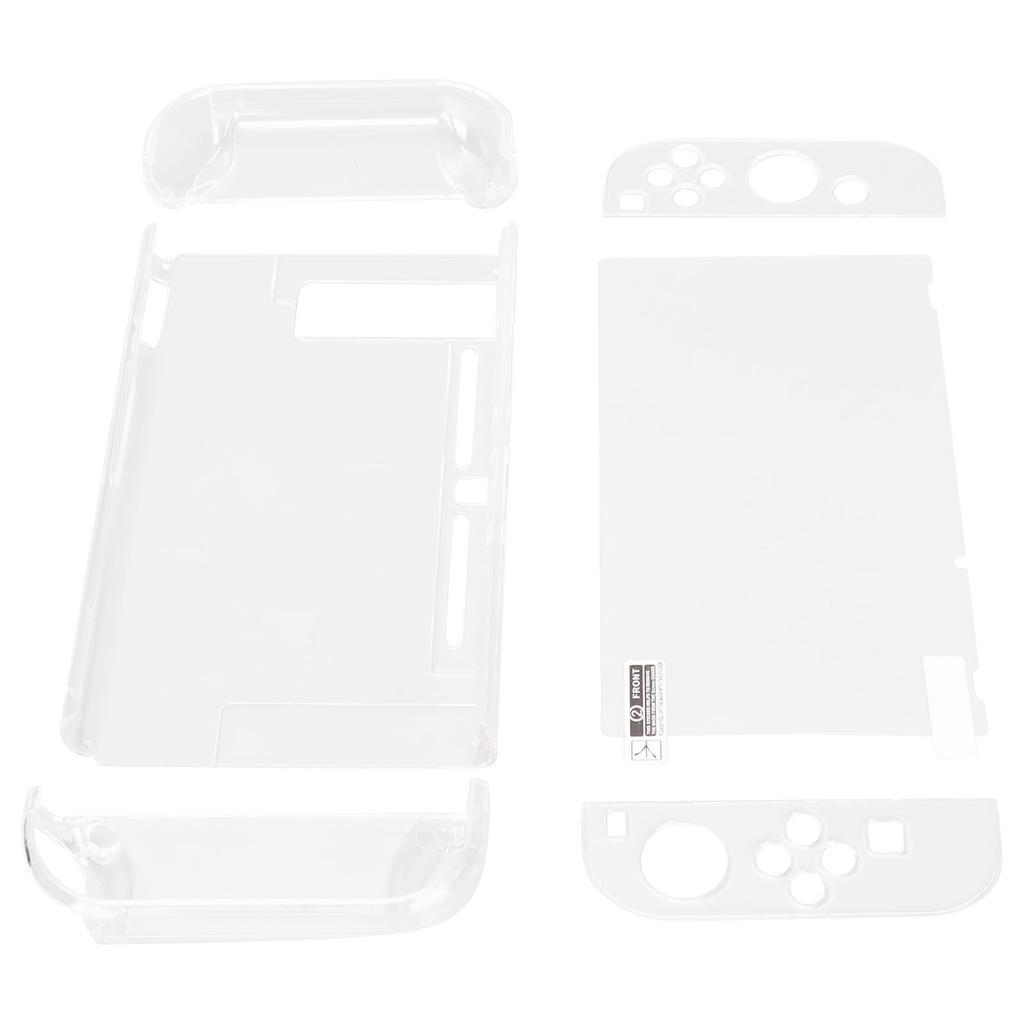 Game Console Protective Cover PC Transparent Thin Gamepad Shell Case With Screen Protector for Switch