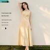 INMAN French Square-Neck Maxi Dress