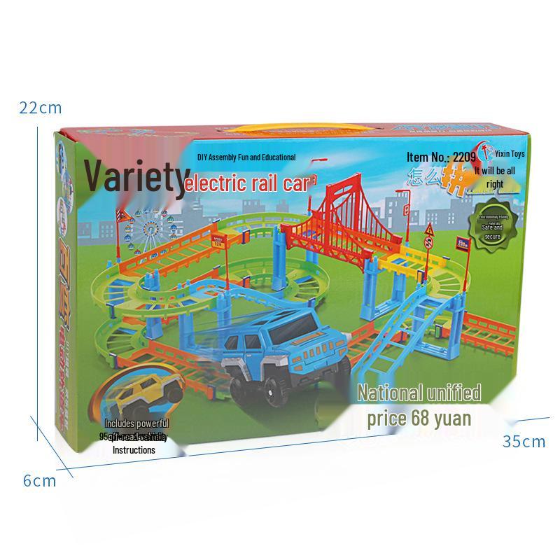 Children's Electric Double-Layer High-Speed Track Car - Versatile Educational Toy