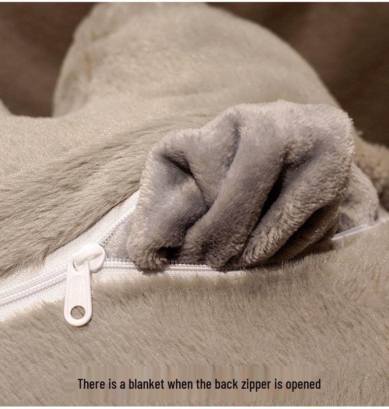 Adorable Rabbit 3-in-1 Air Conditioning Blanket, Throw Pillow, and Nap Pillow for Stomach Sleeping