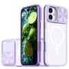 Slide Camera Lens Protection Clear For Magsafe Phone Case For 17 16 15 14 13 12 11 Pro Max Magnetic Wireless Charge Cover