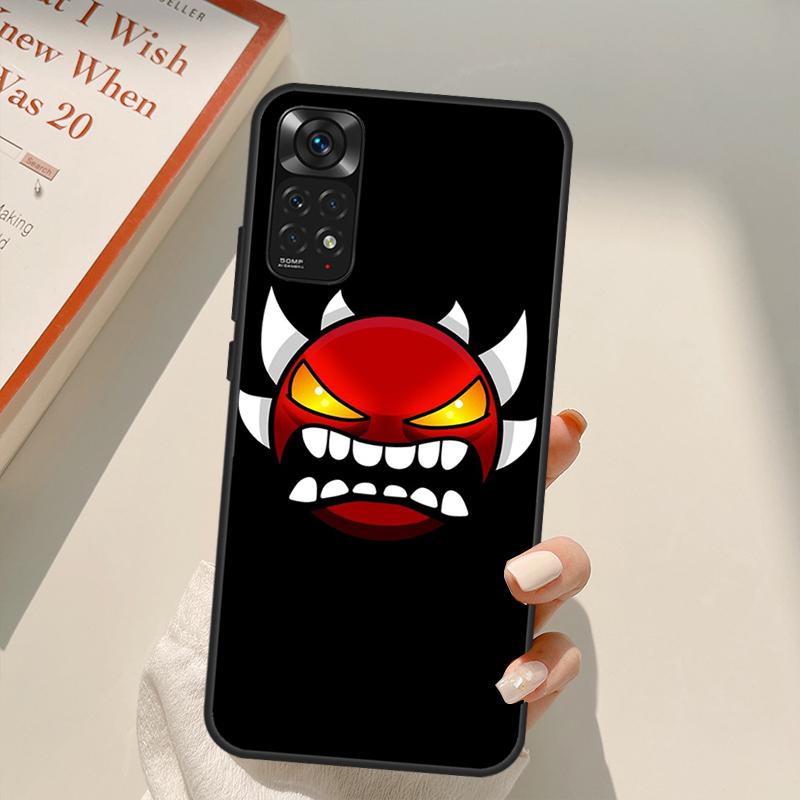 Geometry Dash Case For Xiaomi Redmi Note 11 10 Pro 8 9 9S 10S 11S 9A 9C 10A 10C K40 K50 Gaming Cover