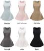 YPFF Trendy Women's Sleeveless Waist-Cinched Solid A-line Dress