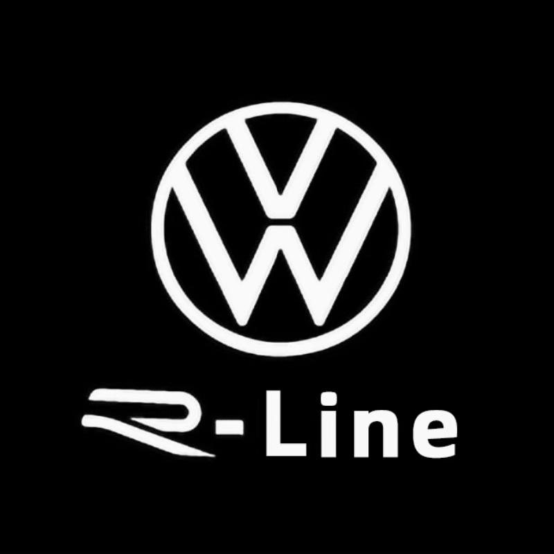 

2026 Горячее Для VOLKSWAGEN VW 2 ШТ. Светодиодный проектор «Призрачная тень» для VW Tiguan Golf Passat R R-Line GTI Touareg 7P Светодиодный свет в двери автомобиля