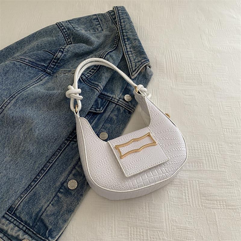 Trendy 2024 New Stylish Shoulder Bag Chic Solid Color Vintage Aesthetic Fashion