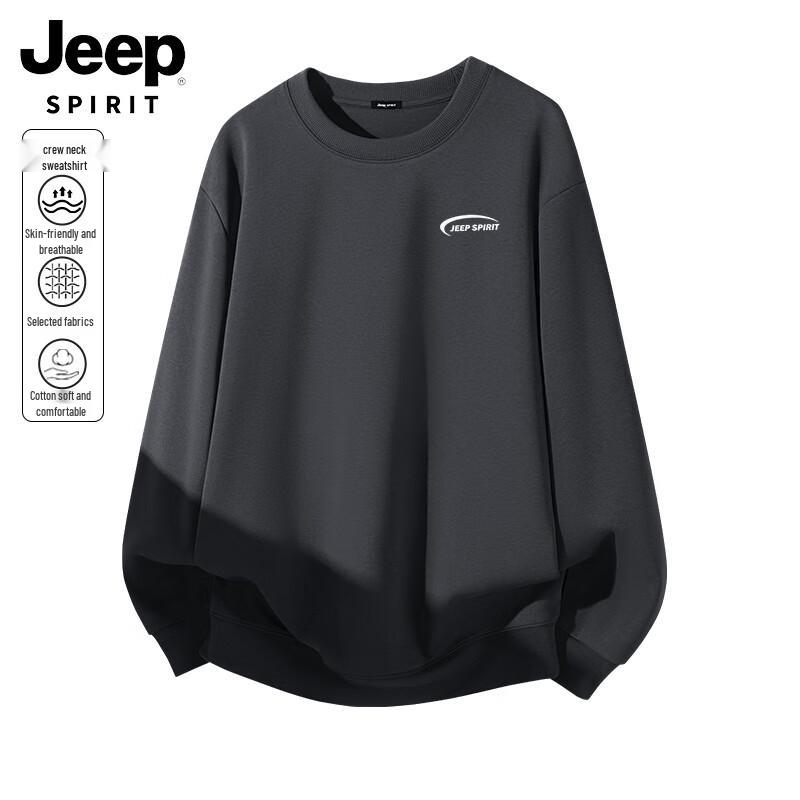 

JEEP SPIRIT Men s Round Neck Long Sleeve Printed Sweatshirt L