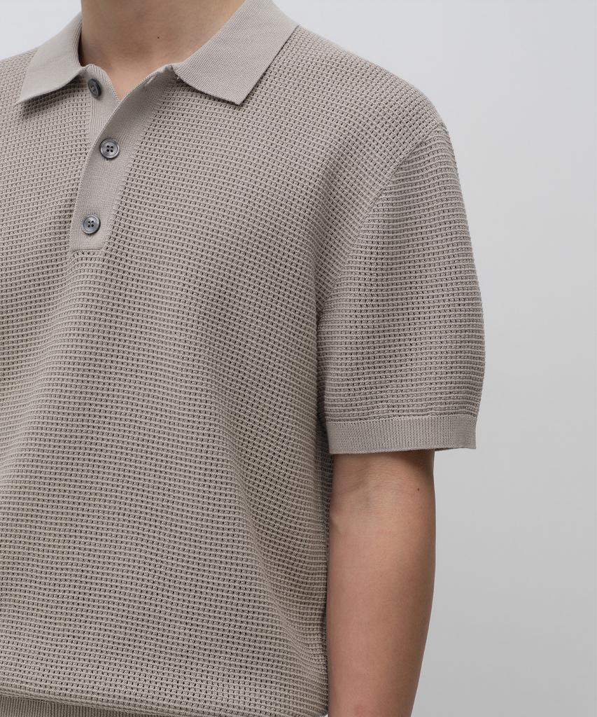 Musinsa Standard Crocheted Knitted Polo Shirt [Mushroom]