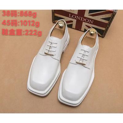 Business-Kleid Lederschuhe Herren neue Herren Square Toe kleine Lederschuhe koreanische Version Trend Friseur Freizeitschuhe Plateau Herrenschuhe