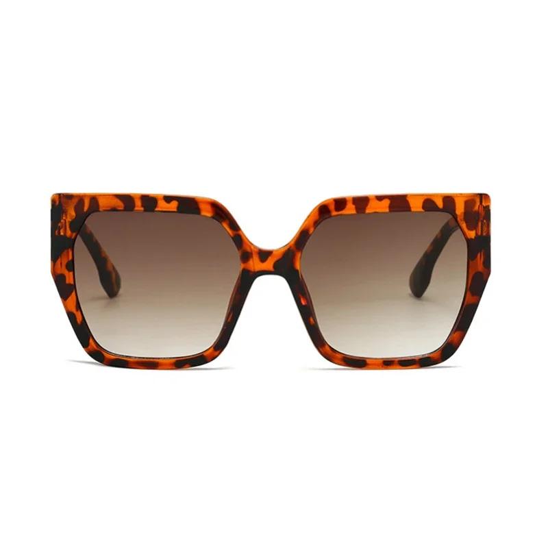 Trendige Spiegel Quadratische Sonnenbrille Damen Herren Farbverlauf Klassisch Großes Gestell Designer Marke Brillen Weiblich Männlich