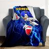 1PC Sonic Speed Outdoor Flannel Throw Blanket HD Printed Lightweight Soft Warm All Season Blanket for Sofa, Bed, Travel