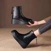 Fashion Platform Booties Inside High Wedge Trifle Boots High Heel Boots for Women