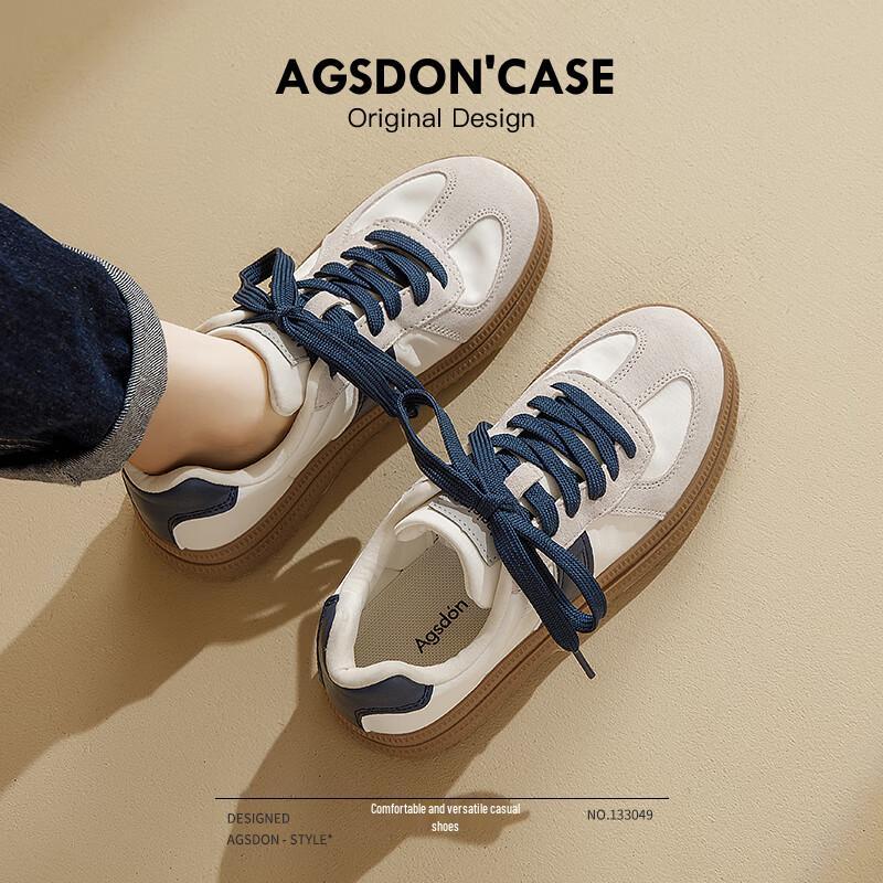 Agsdon Women s Retro Casual German Trainer Sneakers 40