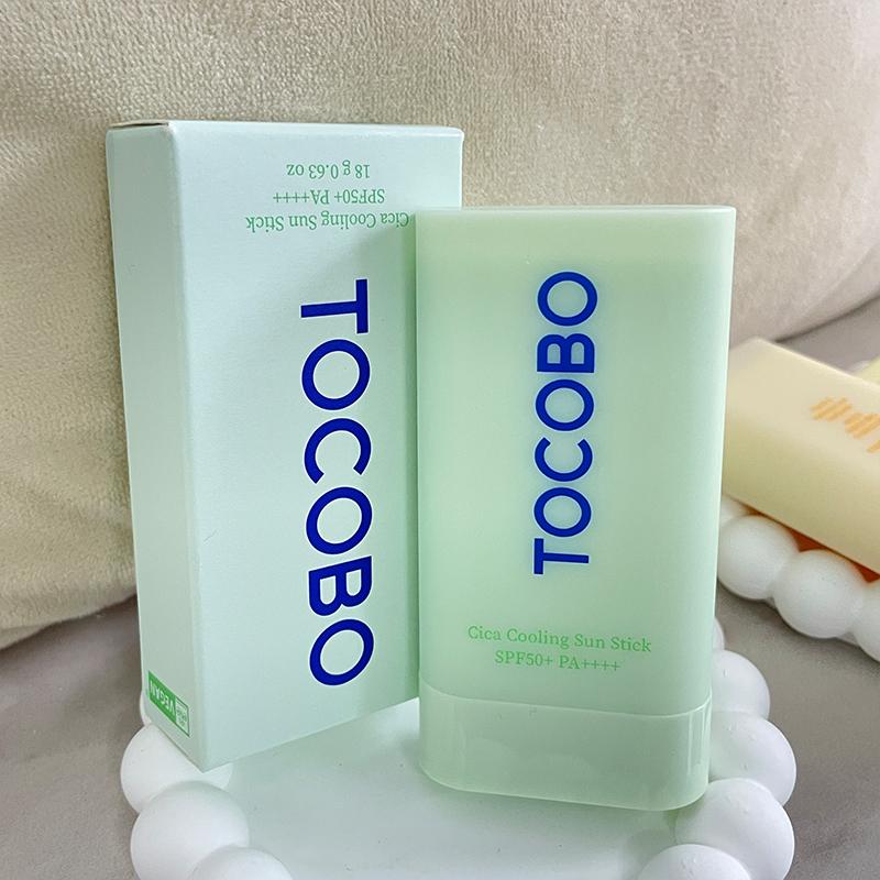 TOCOBO Sun Stick Collection Cotton Soft Waterproof Cooling Blue Green SPF50+ PA++++ Lightweight Portable Reapply Sunscreen Stick