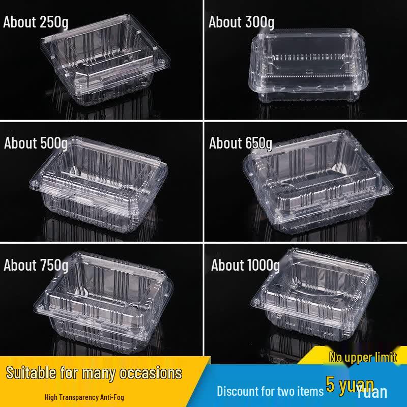 Disposable Clear Plastic Food Container with Lid