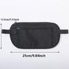 Belt Bag Hidden Security Wallet Black Zippered Waist Security Pouch Unisex Travel Waist Pouch Passport Money Bag