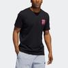T Shirts Men's Black Crew Neck Moderate Straight Fit HB5486