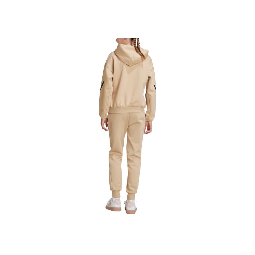 Adidas Z.N.E. Tapered-Leg Logo Print Drawstring Joggers Kids Bottoms Beige JF2492