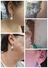 Huitan New Trend Imitation Pearl Dangle Earring for Women Luxury Silver Bling Cubic Zirconia Fashion Elegant Lady Jewelry
