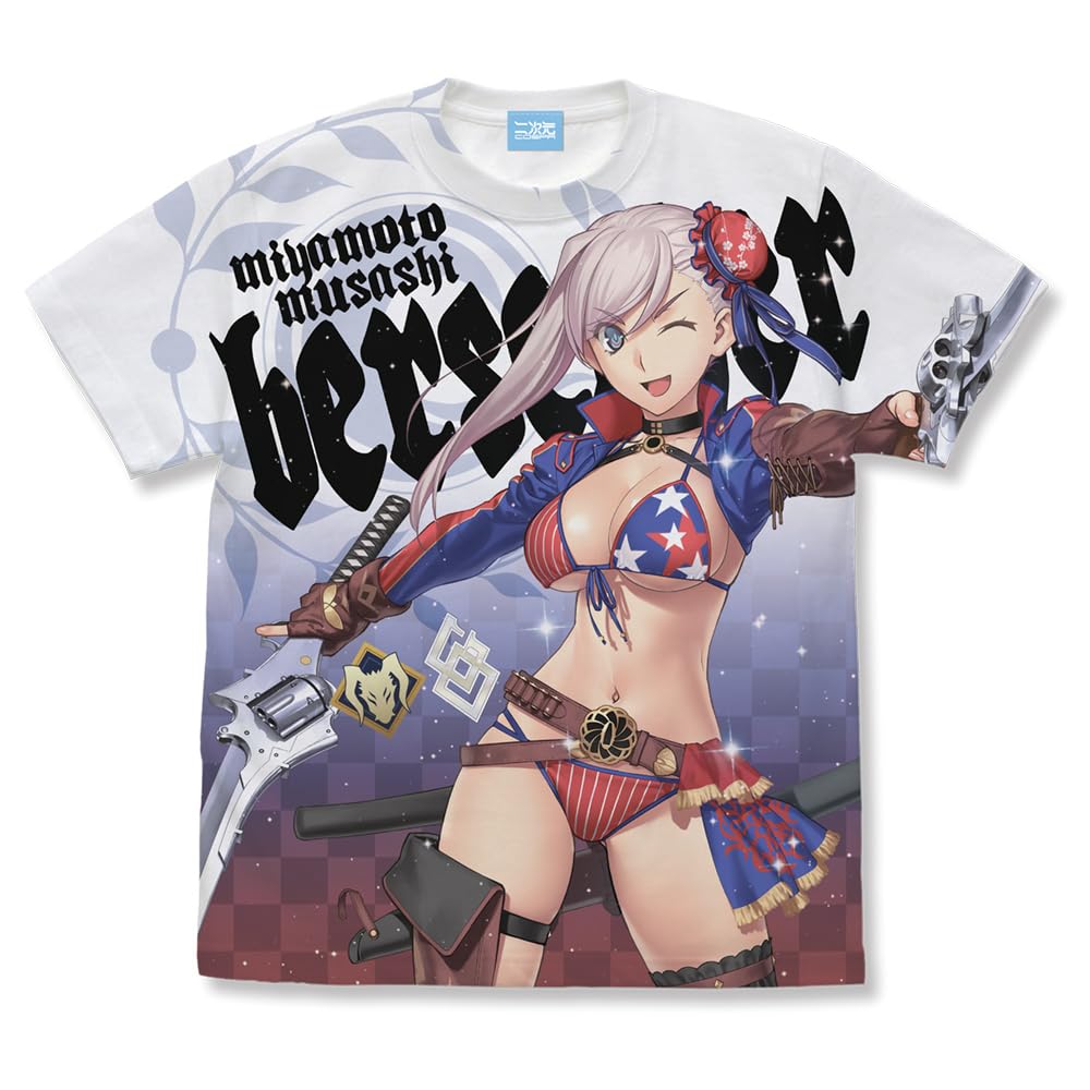 

[Официально] 2D Cospa BerserkerMiyamoto Musashi Full Graphic T-shirt WHITE XL Size