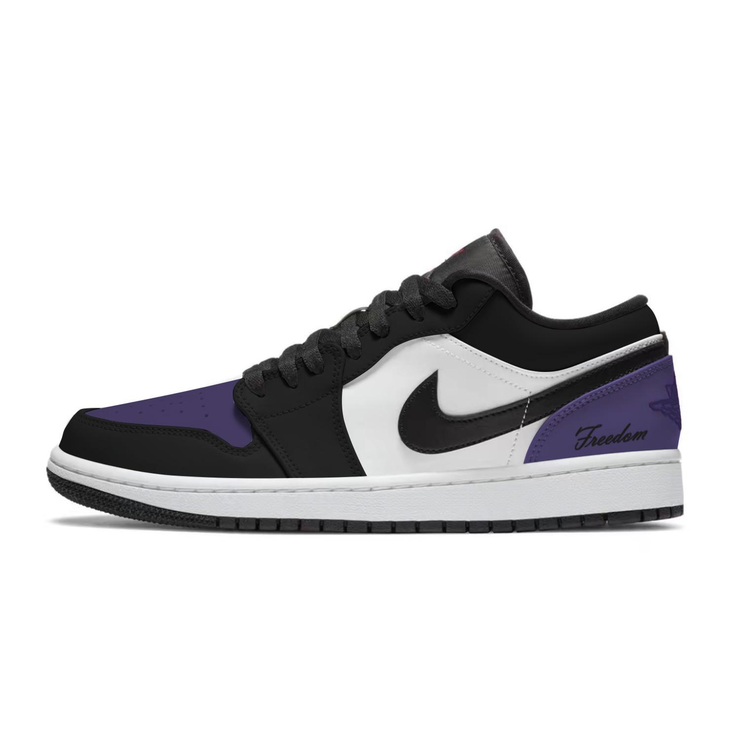 

Jordan Air Jordan 1 Purple Radiance Abrasion Resistant Low top Vintage Basketball Shoes Men s Purple 553558-081(Team701-) 44.5
