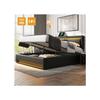 Upholstered Bed - - 140x190 Cm - USB - LED Lighting - Under-bed Storage