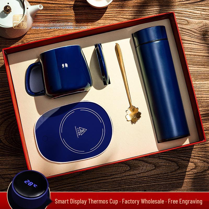 Creative Ceramic Water Cup Set - Office Business Gift Box for Company Occasions